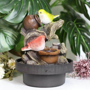 Ferrisland Birds Waterfall Desktop Fountain with Color LED Lighting Ferrisland
