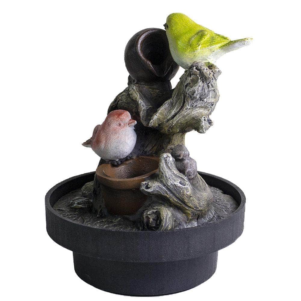 Ferrisland Birds Waterfall Desktop Fountain with Color LED Lighting Ferrisland