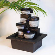 Ferrisland Cascading Flowing Water Blows Zen LED Lighted Fountain Ferrisland