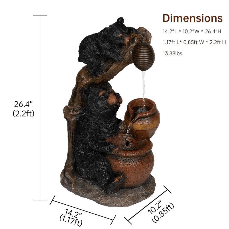 Ferrisland® Dancing Bear Water Fountain Ferrisland