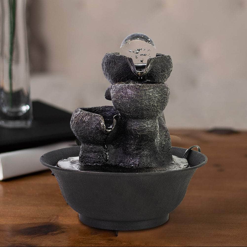 Ferrisland® Relaxation 3-Step Little Water Fountain with Light Ferrisland