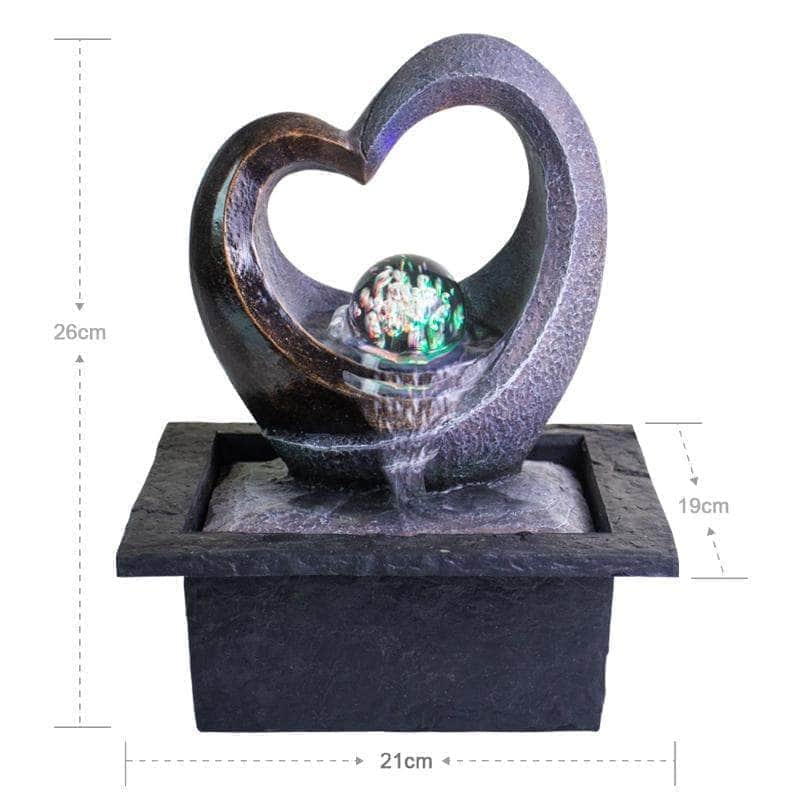 Ferrisland Tabletop Water Garden Fountain with LED Light Ferrisland