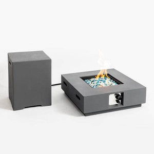 28in Concrete Fire Pit Table-Grey LIMOR