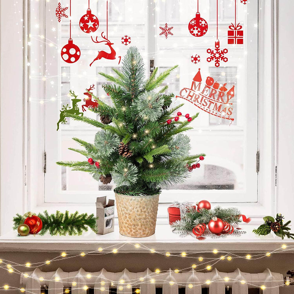 1.5' TwincoDecor® Cocoa Exquisite Artificial Christmas Tree Prelit Twinco Decor